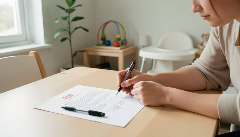 Contrat de travail d’une assistante maternelle